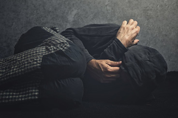 A person experiencing emotional distress